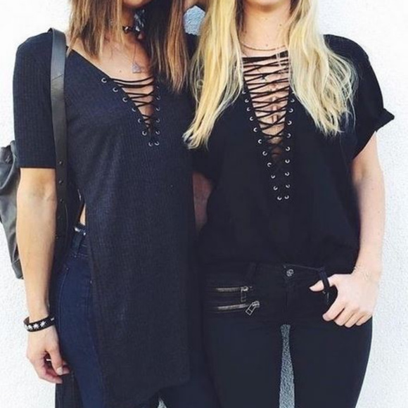 LF Tops - MOVING SALE-MAKE AN OFFER! LF Lace Up Tee